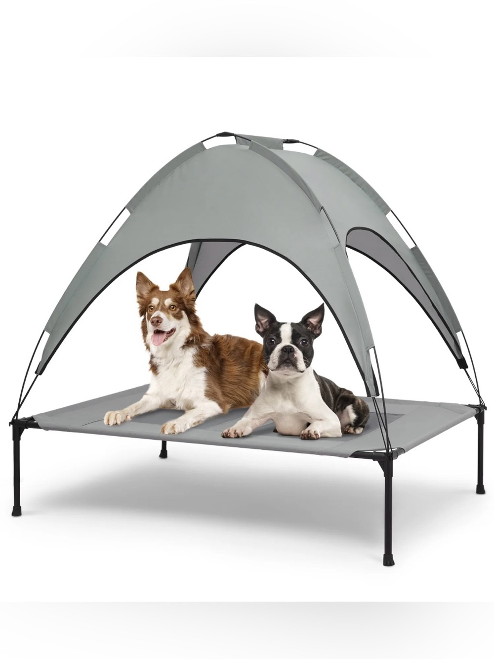 Portable Gray Elevated Dog Bed with Canopy - Brand!! ❗️🩶🐾🐾🏁 BRAND NEW IN BOX